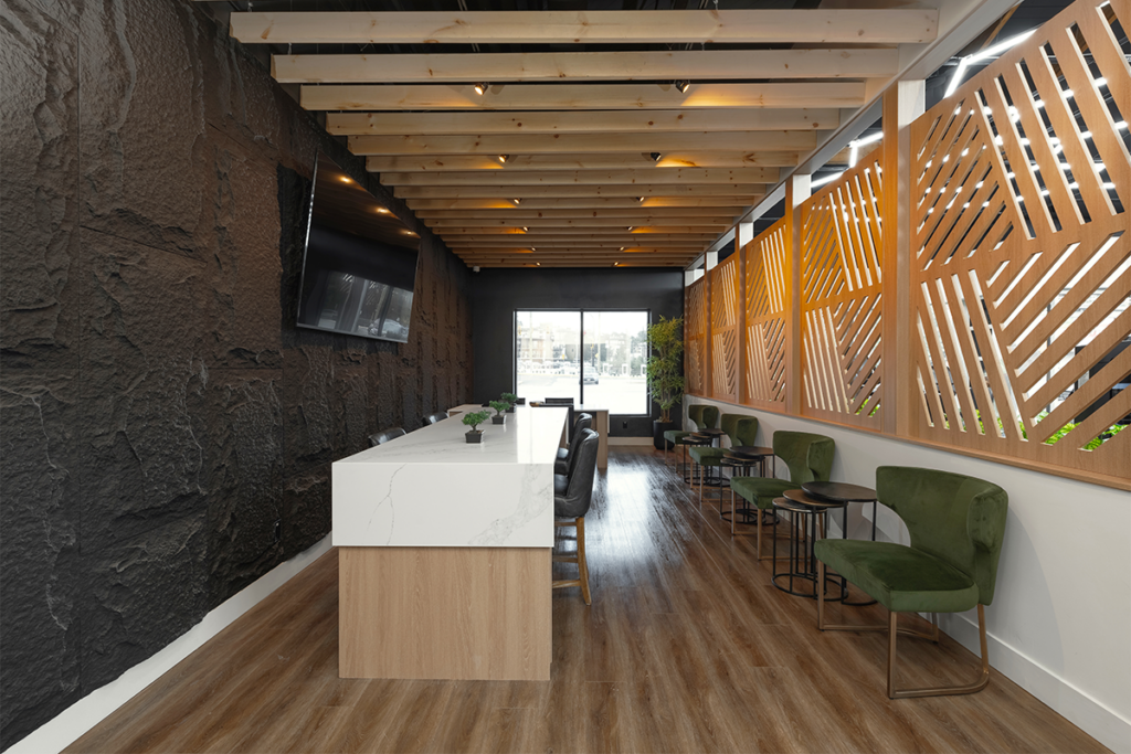 Business Lounge area inside Level Up Health and Wellness facility